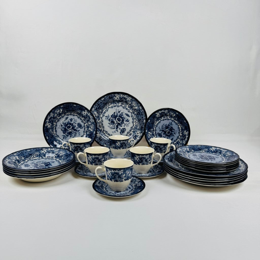 Divine Dark Blue Dinner Set - Claytan