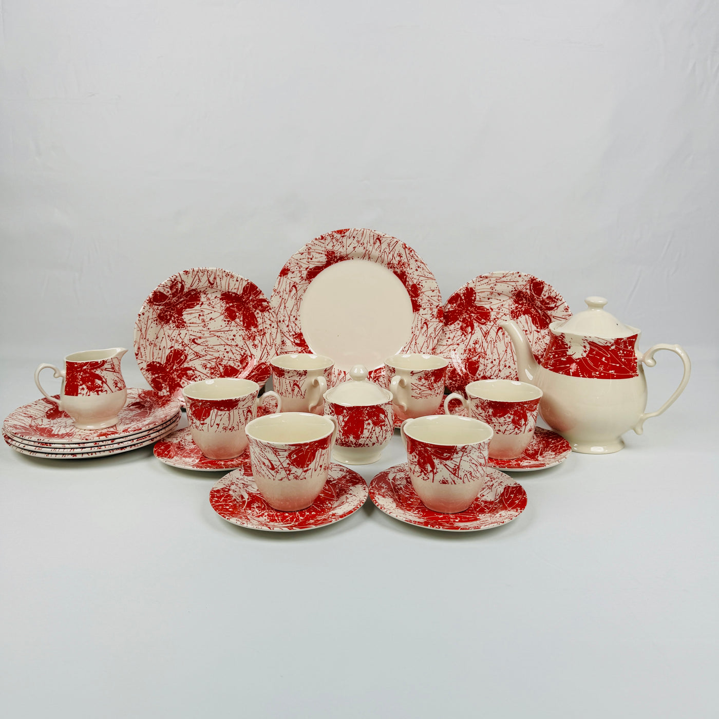 Splatters Pink (+Ve All Over) Dinner Set - Claytan