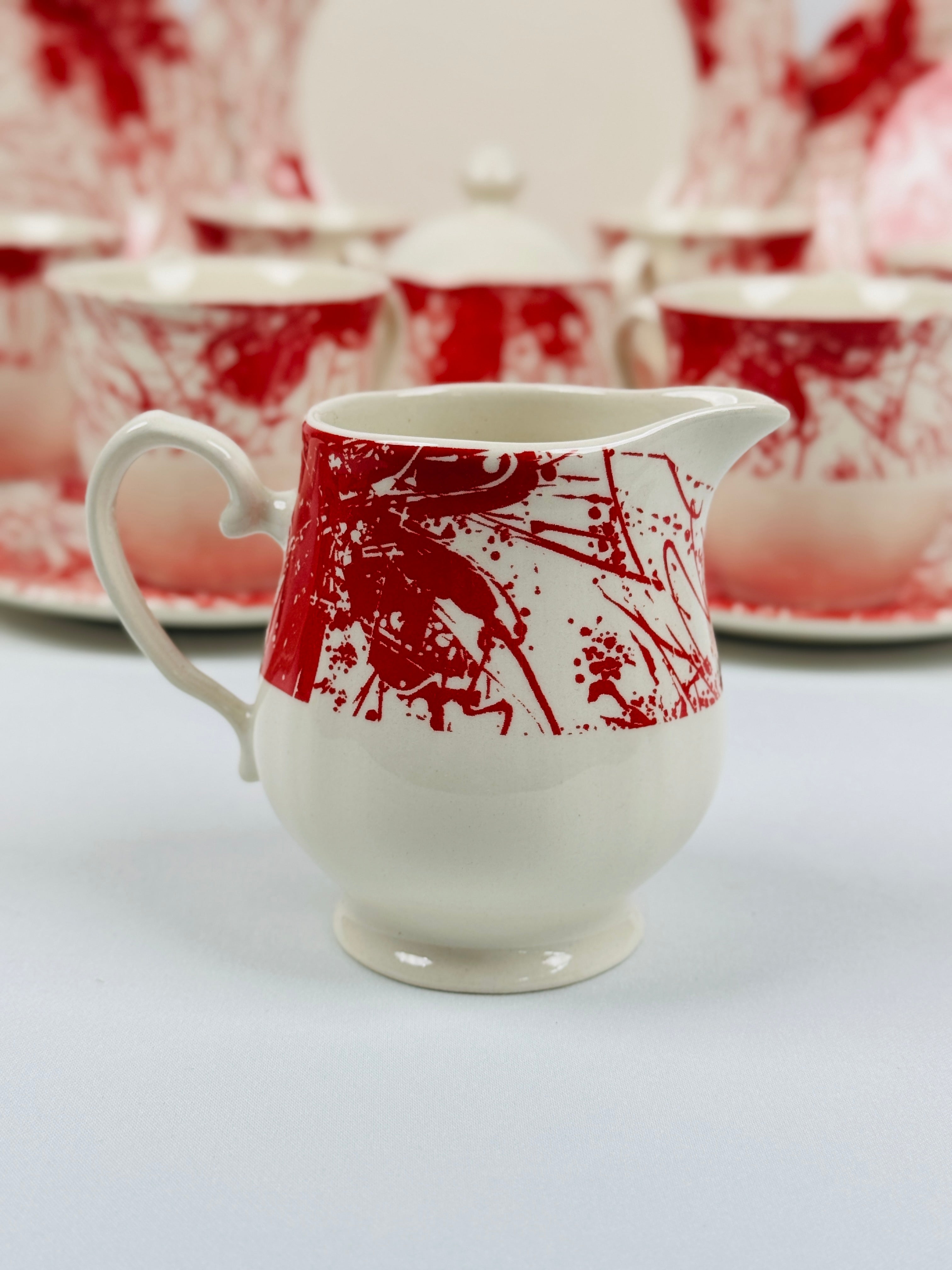 Splatters Pink (+Ve All Over) Dinner Set - Claytan