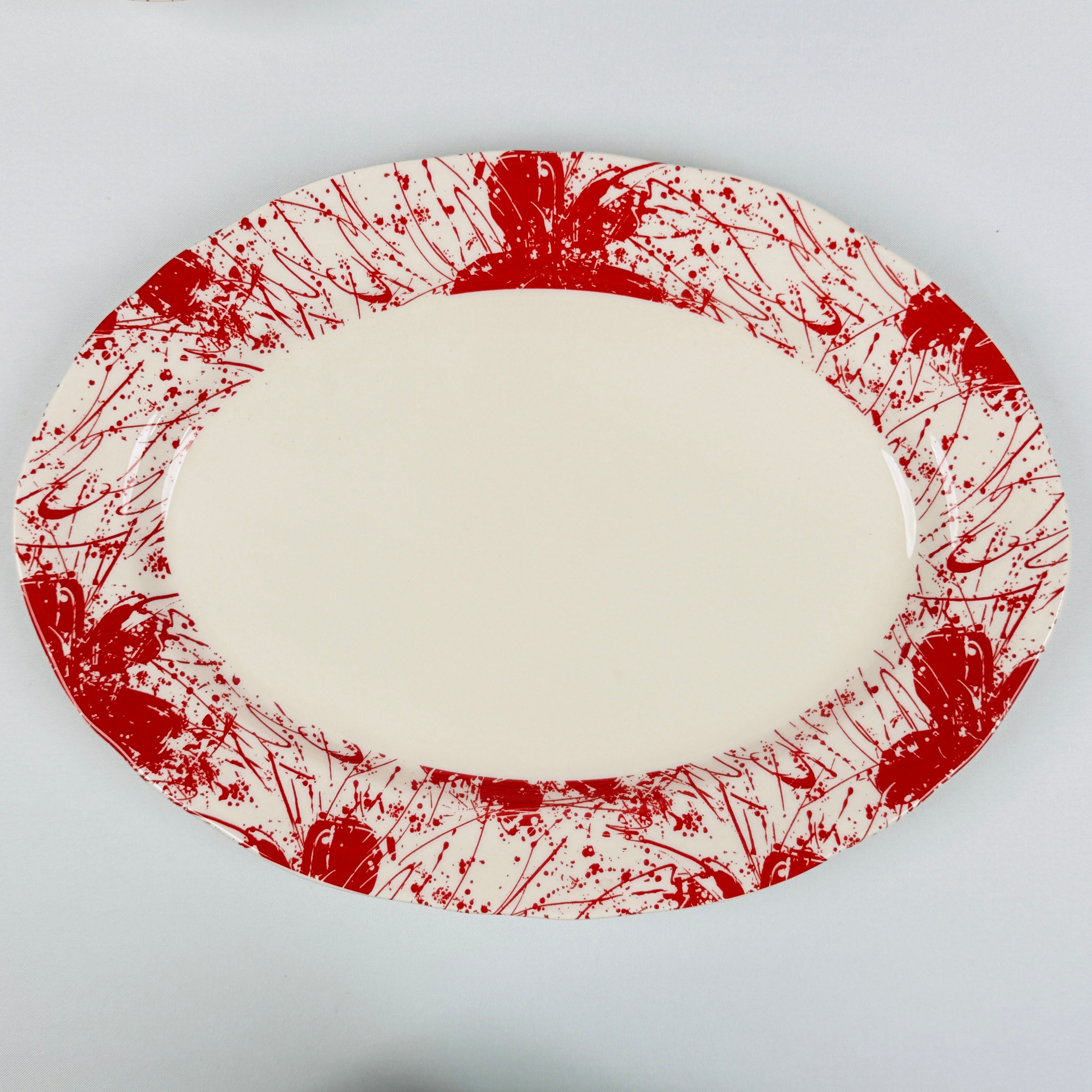 Splatters Pink (+Ve All Over) Dinner Set - Claytan