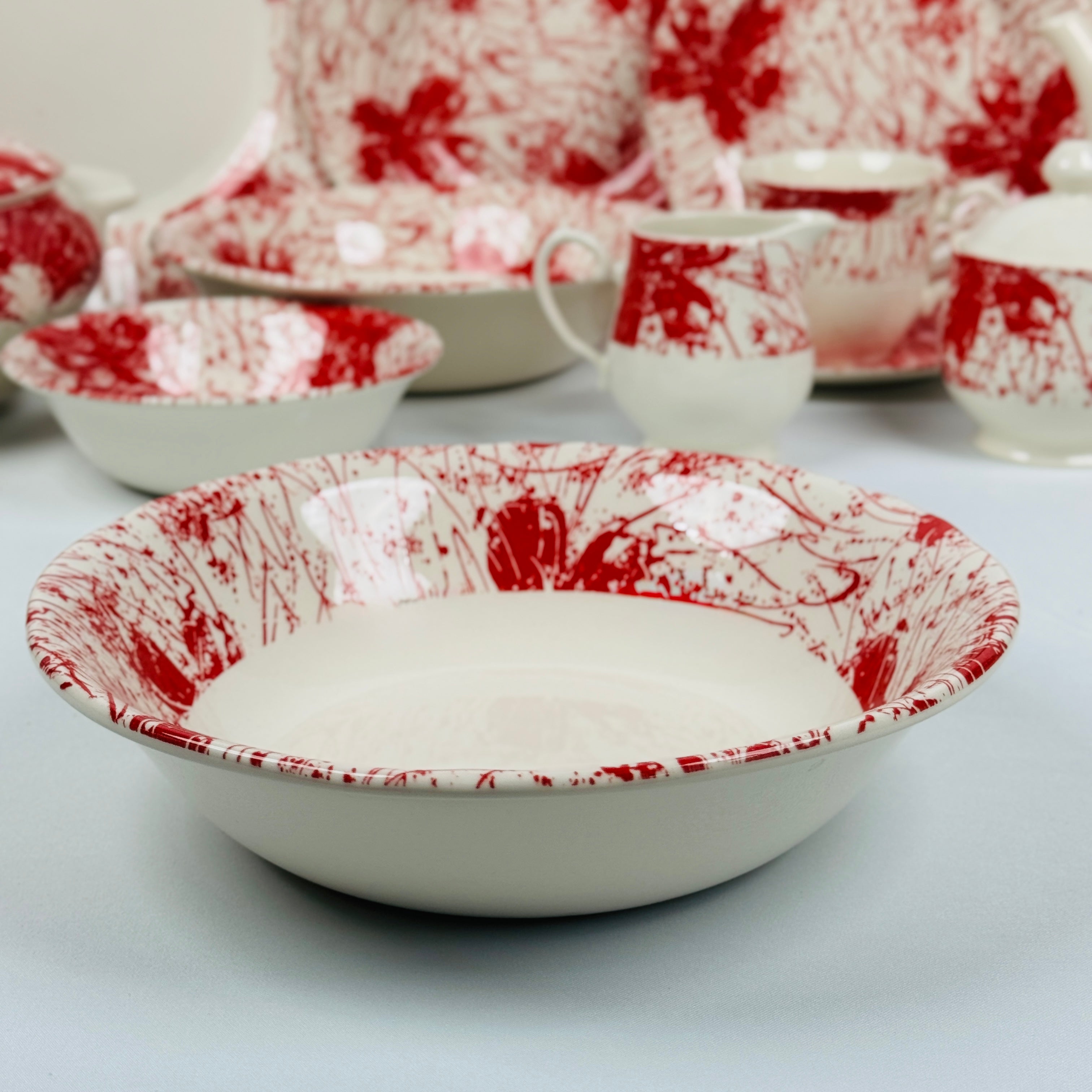 Splatters Pink (+Ve All Over) Dinner Set - Claytan
