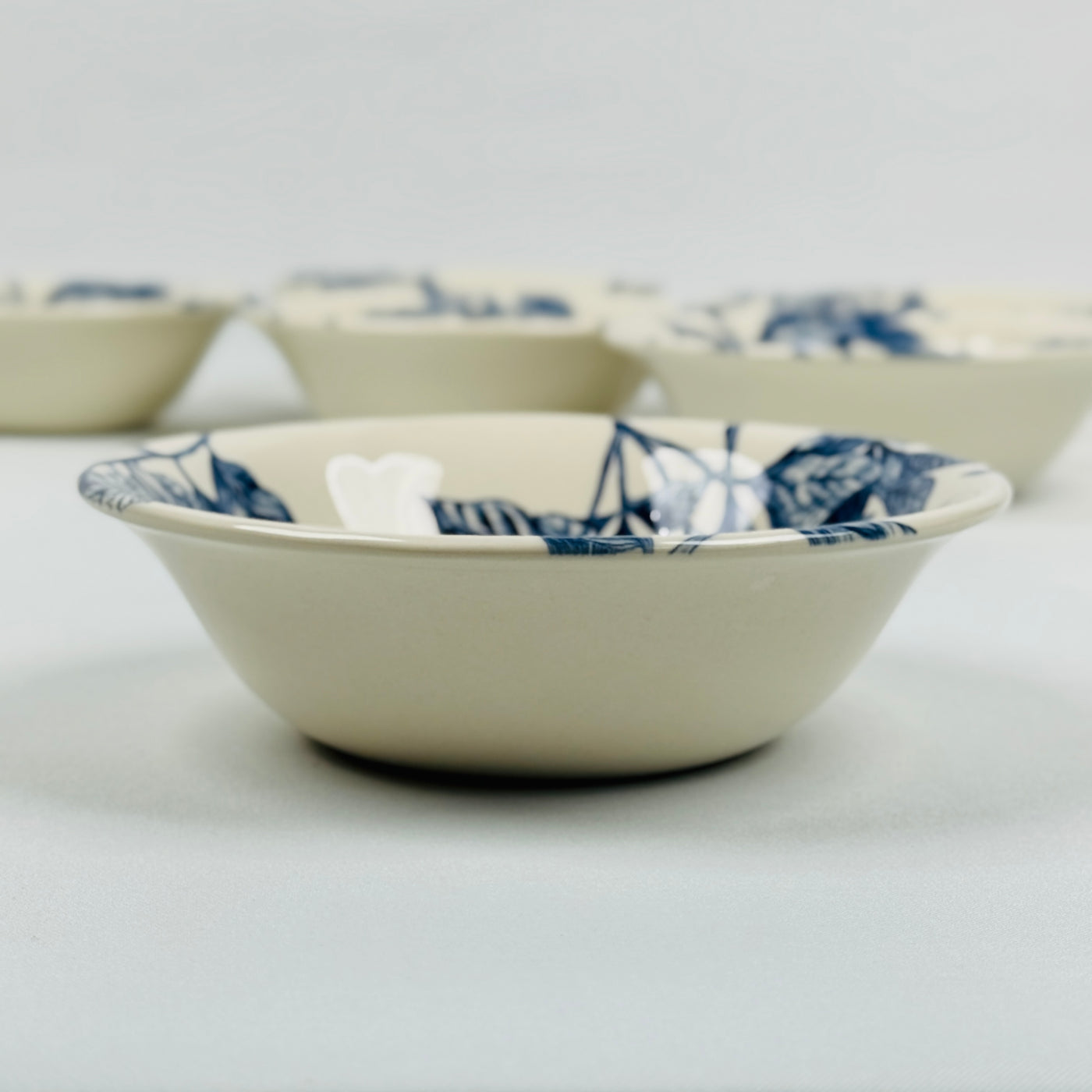 Botanical Leaf Blue Dinner Set - Claytan