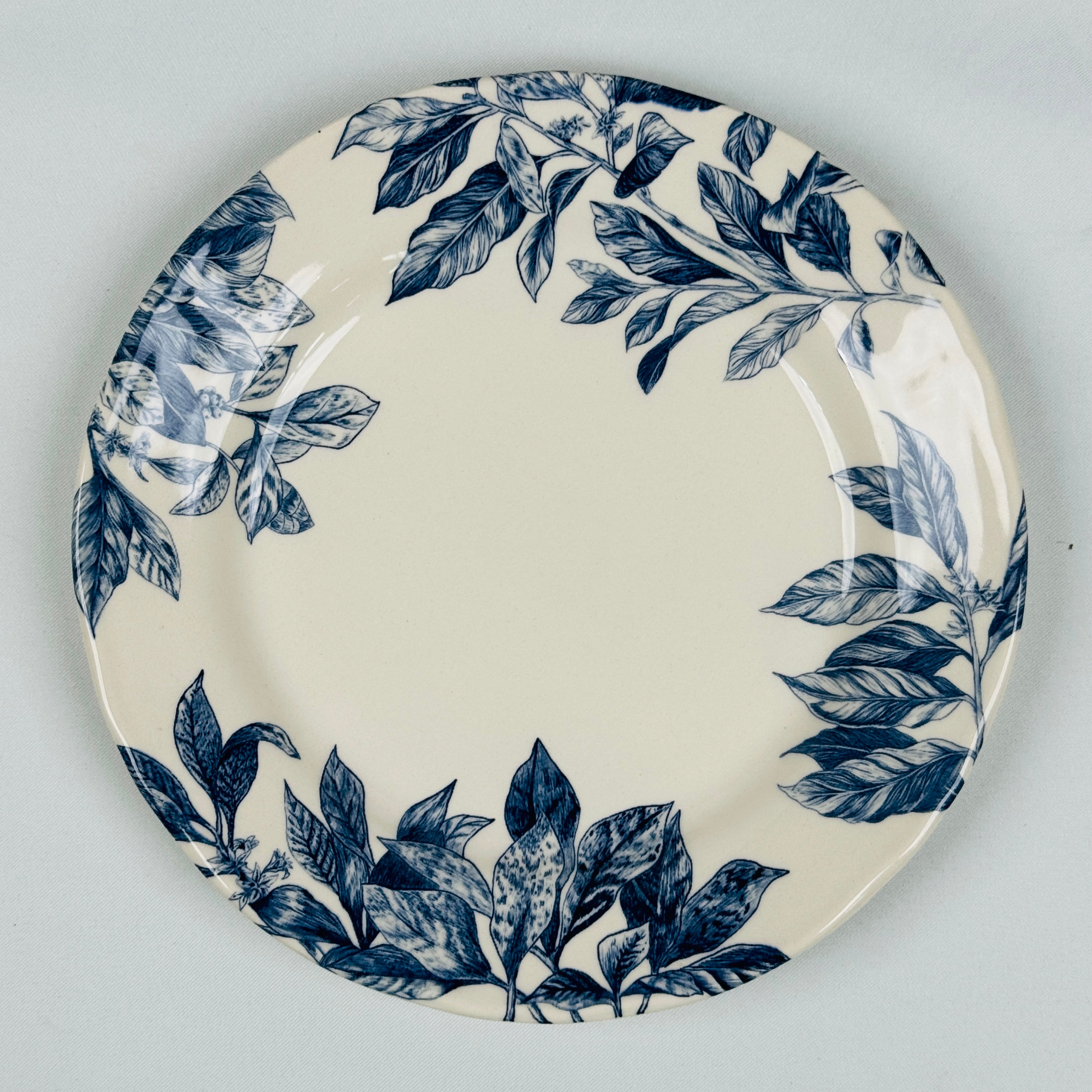 Botanical Leaf Blue Dinner Set - Claytan