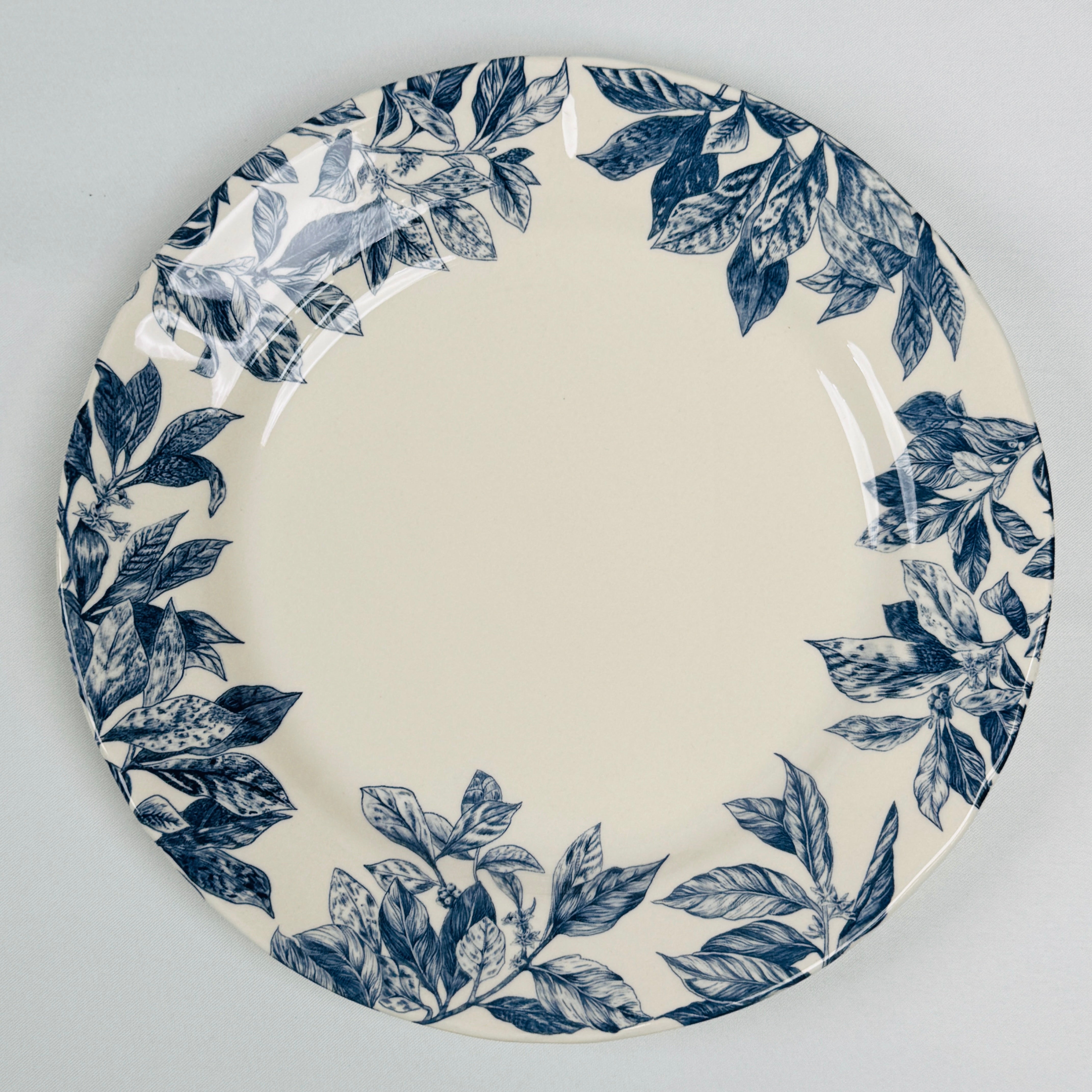 Botanical Leaf Blue Dinner Set - Claytan
