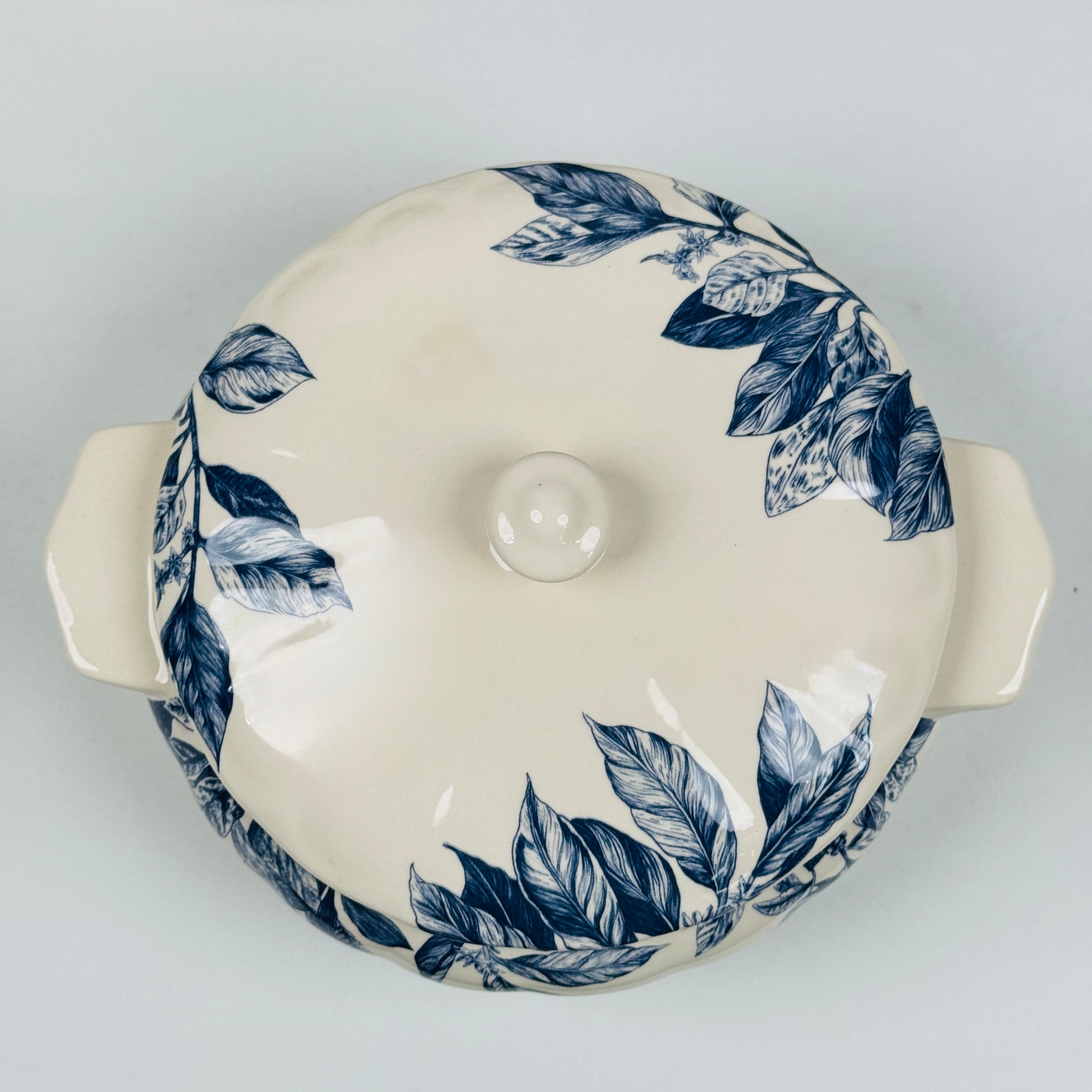 Botanical Leaf Blue Dinner Set - Claytan