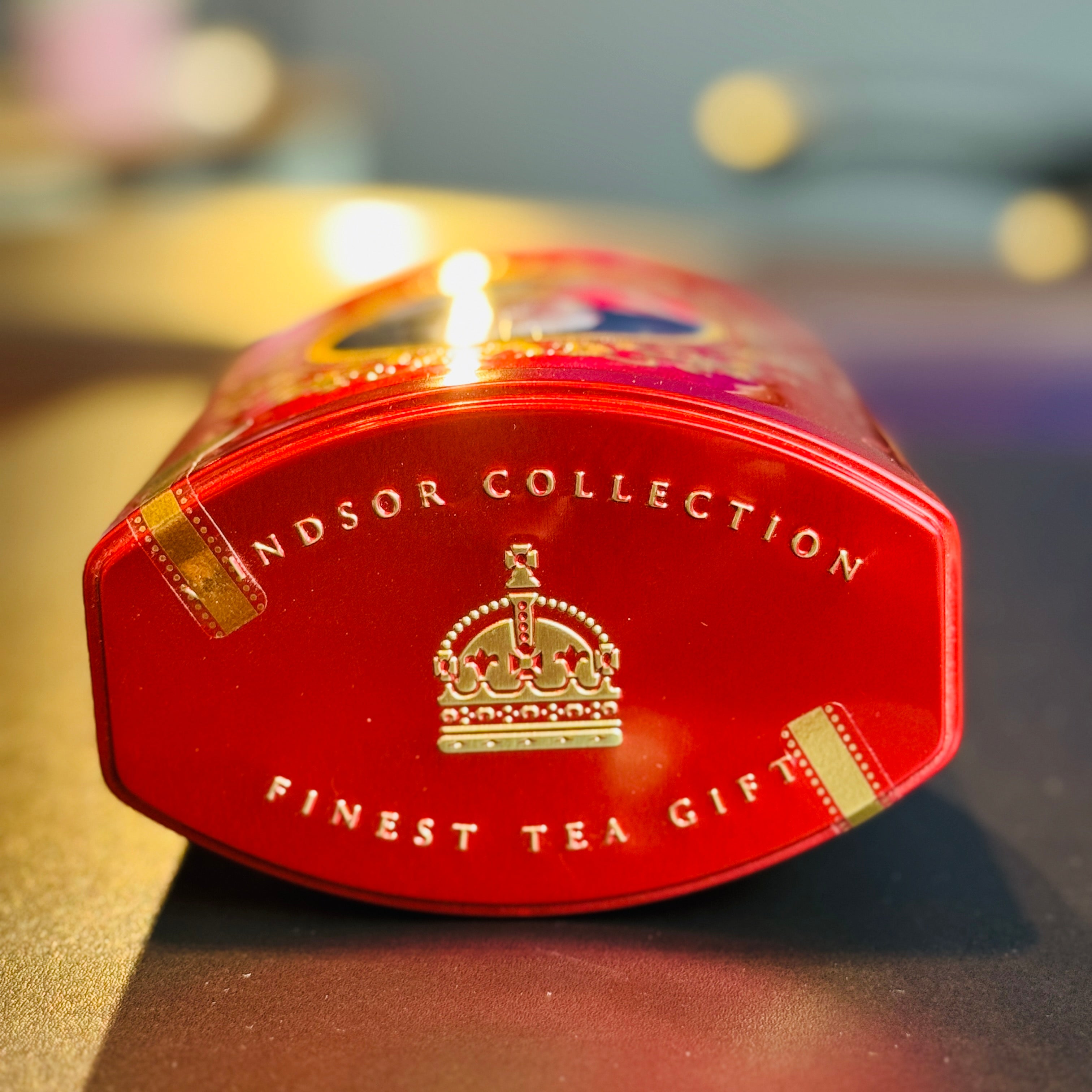 King Charles III Tea Caddy Ahmad Tea 40 English Breakfast Limited Edition Red