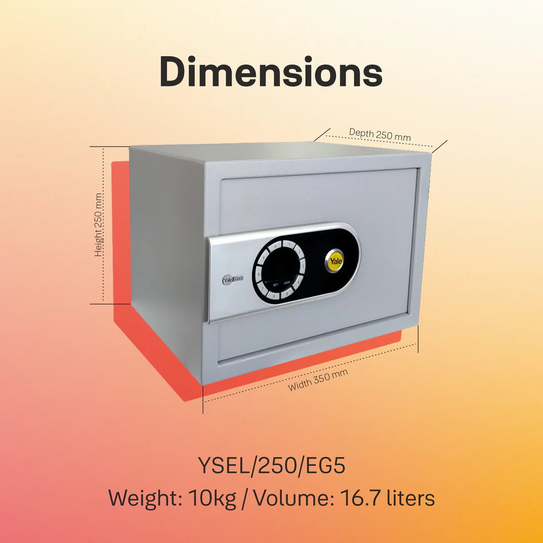 Yale Electronic Elite Safe Locker Medium (YSEL/250/EG5)