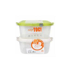 Easy Toc Container 1.1L*2P Set White