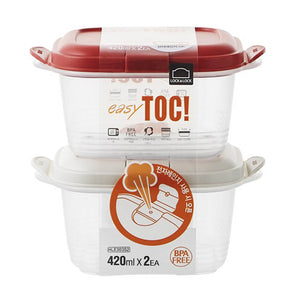 Easy Toc Container 420Ml*2P Set White