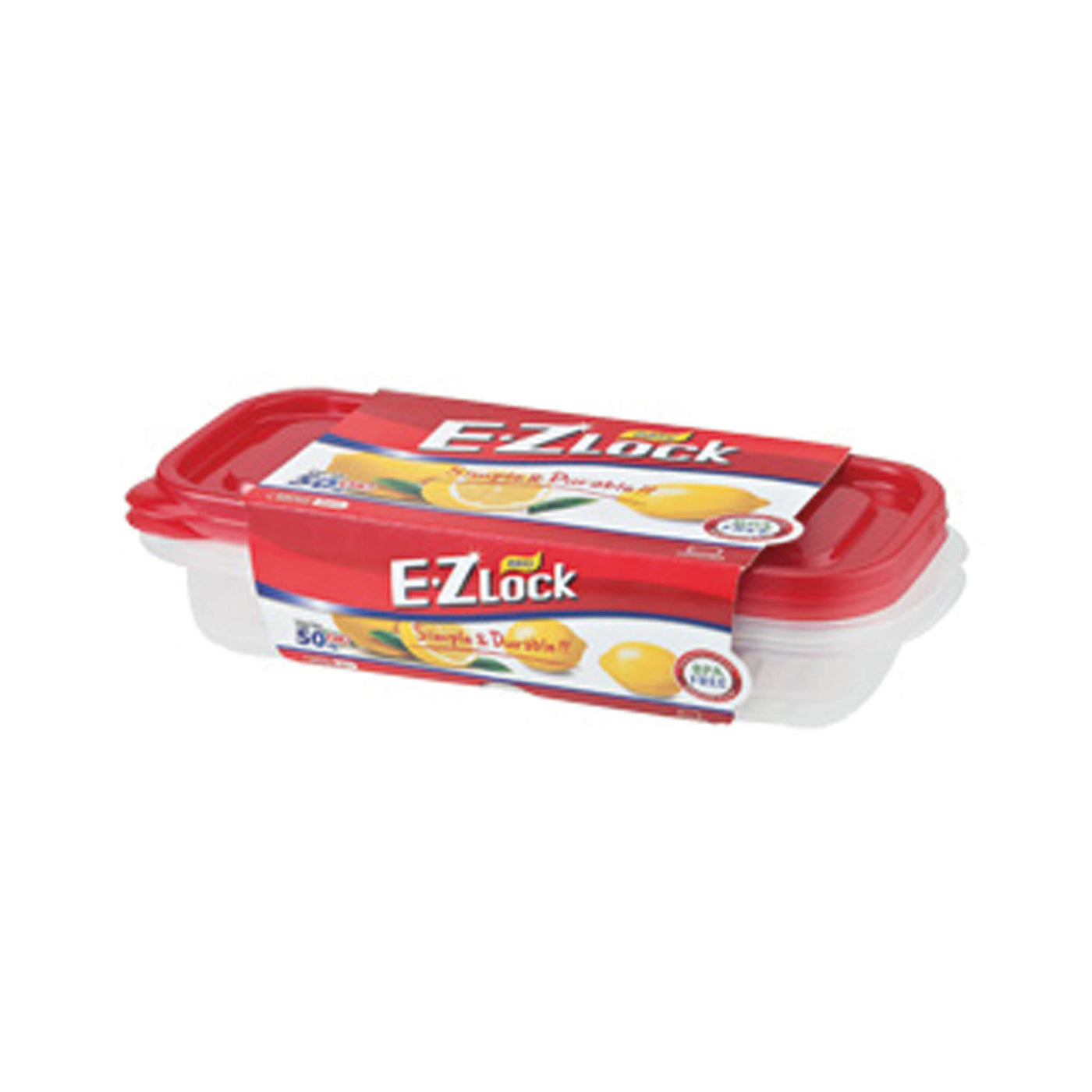 Ez Lock Rectangular Container 550Ml 2P Set Red