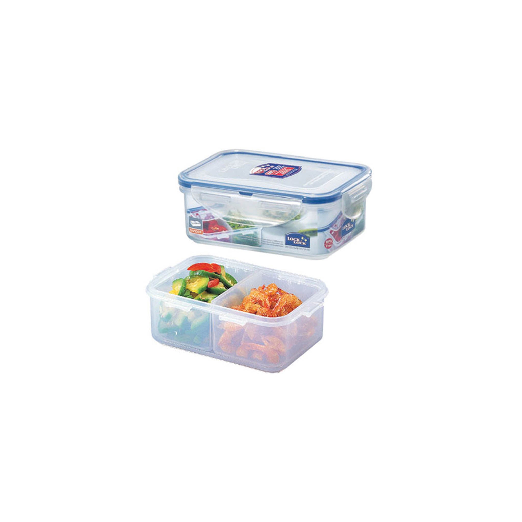 Rectangular Short Food Container 460Ml W/Divider