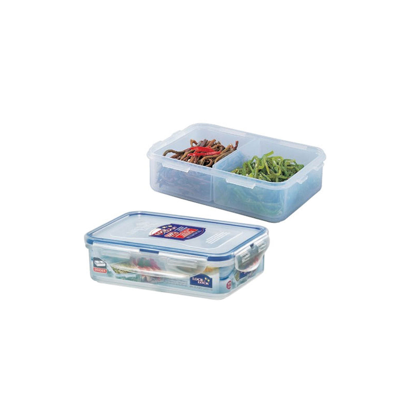 Rectangular Short Food Container 550Ml W/Divider