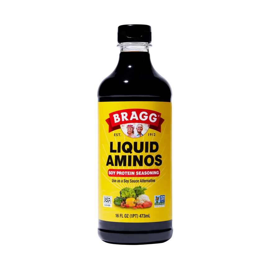  LIQUID AMINOS - All Purpose Seasoning with 16 Aminos Acids 16 oz - Plastic 